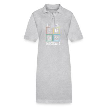 Tableau périodique - Robe polo bio PAIGER Stanley/Stella Femme - gris chiné - Devant