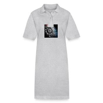 La Zone Noir - Robe polo bio PAIGER Stanley/Stella Femme - gris chiné - Devant