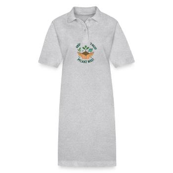 Gruener wird s nicht pflanz was - Stanley/Stella Frauen Bio-Polokleid PAIGER - Grau meliert - Vorne