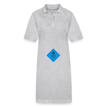 Humide et en feu ! - Robe polo bio PAIGER Stanley/Stella Femme - gris chiné - Devant