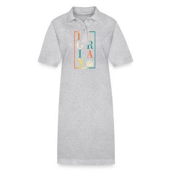 Florian - Robe polo bio PAIGER Stanley/Stella Femme - gris chiné - Devant