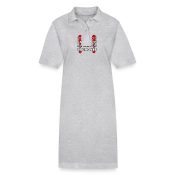 Nous sommes à tant de voleurs 2 - Robe polo bio PAIGER Stanley/Stella Femme - gris chiné - Devant