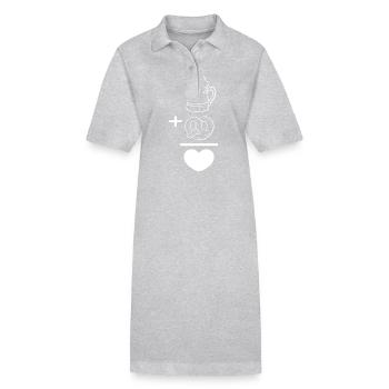 Brezel Bier - Stanley/Stella Frauen Bio-Polokleid PAIGER - Grau meliert - Vorne