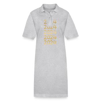 2024 - Robe polo bio PAIGER Stanley/Stella Femme - gris chiné - Devant