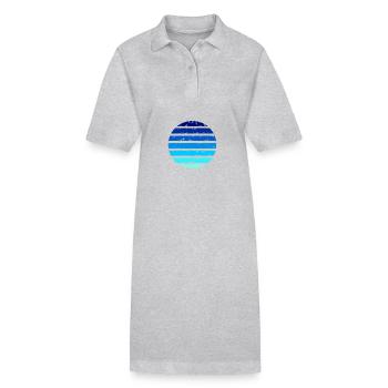 Rond dégradé N°1 - Robe polo bio PAIGER Stanley/Stella Femme - gris chiné - Devant