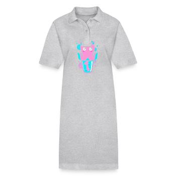 Gothique pastel - Robe polo bio PAIGER Stanley/Stella Femme - gris chiné - Devant