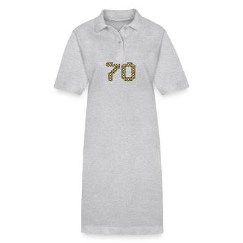70. 70 ANS. 70e ANNIVERSAIRE. ANNIVERSAIRE 70 ANS. - Robe polo bio PAIGER Stanley/Stella Femme - gris chiné - Devant