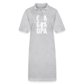 Field Hockey Player Grandpa Field Hockey - Stanley/Stella PAIGER Organic Women’s Polo Dress - heather grey - Front