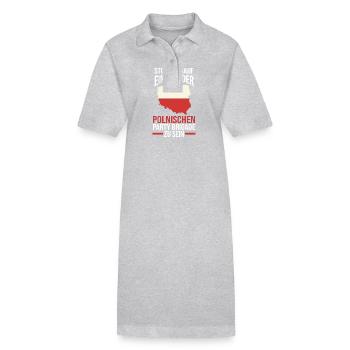 Polonais Pologne - Robe polo bio PAIGER Stanley/Stella Femme - gris chiné - Devant