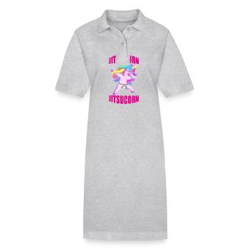 Jiu Jitsu Selbstverteidigung - Stanley/Stella Frauen Bio-Polokleid PAIGER - Grau meliert - Vorne