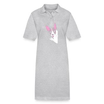 Rat Terrier - Stanley/Stella Frauen Bio-Polokleid PAIGER - Grau meliert - Vorne