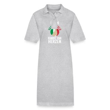 Italien Italiener Vaffanculo - Stanley/Stella Frauen Bio-Polokleid PAIGER - Grau meliert - Vorne