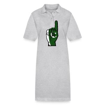 Pakistan Flagge Nummer 1 - Stanley/Stella Frauen Bio-Polokleid PAIGER - Grau meliert - Vorne