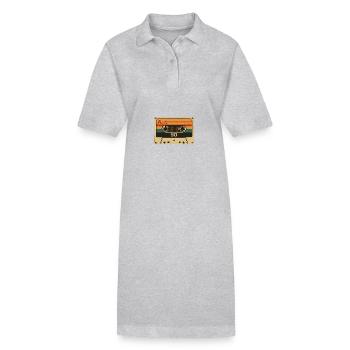 Kassettenstyle der 90er - Stanley/Stella Frauen Bio-Polokleid PAIGER - Grau meliert - Vorne
