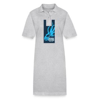 Scuba Diving Diver Diver - Stanley/Stella Frauen Bio-Polokleid PAIGER - Grau meliert - Vorne