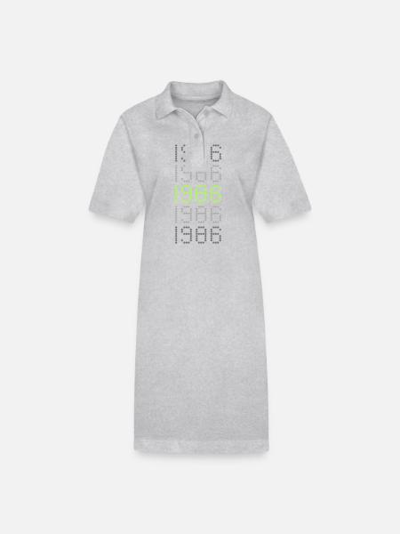 1986 - Stanley/Stella Frauen Bio-Polokleid PAIGER - Grau meliert