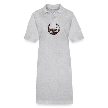 Kleinbäuerin - Stanley/Stella Frauen Bio-Polokleid PAIGER - Grau meliert - Vorne