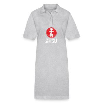 Jiu Jitsu Self Defense - Stanley/Stella PAIGER Organic Women’s Polo Dress - heather grey - Front