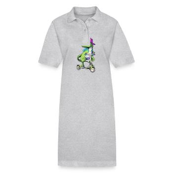 Scooter Roller - Stanley/Stella Frauen Bio-Polokleid PAIGER - Grau meliert - Vorne