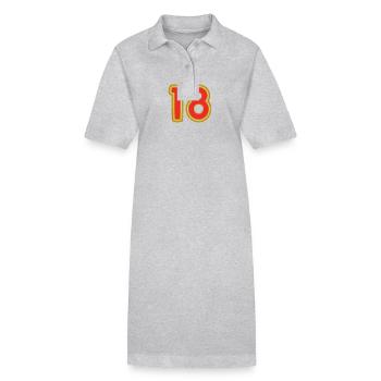 18. 18 ANS. 18e ANNIVERSAIRE. ANNIVERSAIRE 18 ANS. - Robe polo bio PAIGER Stanley/Stella Femme - gris chiné - Devant