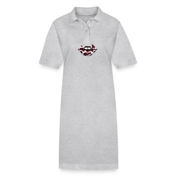 Kuhmuster-Kussmund - Stanley/Stella Frauen Bio-Polokleid PAIGER - Grau meliert - Vorne
