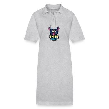 Suisse 2024 Monkey Swiss - Robe polo bio PAIGER Stanley/Stella Femme - gris chiné - Devant