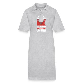 Schweizer Schweiz - Stanley/Stella Frauen Bio-Polokleid PAIGER - Grau meliert - Vorne