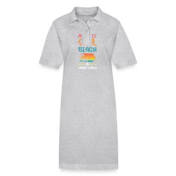 North Sea Holiday Vibes - Stanley/Stella PAIGER Organic Women’s Polo Dress - heather grey - Front