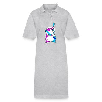 Gothique pastel - Robe polo bio PAIGER Stanley/Stella Femme - gris chiné - Devant