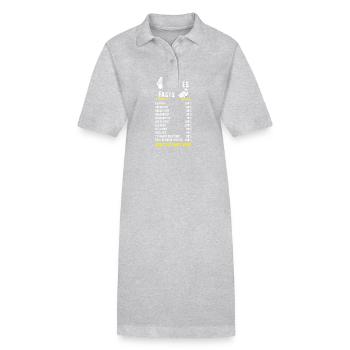 Sternzeichen Fische - Stanley/Stella Frauen Bio-Polokleid PAIGER - Grau meliert - Vorne