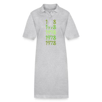Chefkoch 1978 - Stanley/Stella Frauen Bio-Polokleid PAIGER - Grau meliert - Vorne