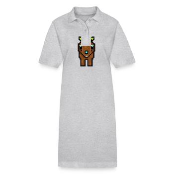 Pixel Deer - Stanley/Stella Frauen Bio-Polokleid PAIGER - Grau meliert - Vorne