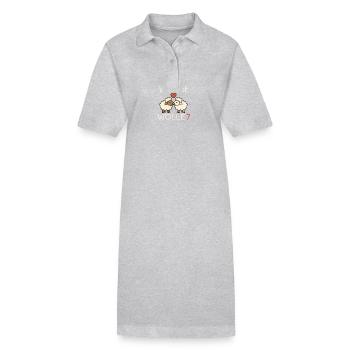 Wie auf Wolle 7 - Stanley/Stella Frauen Bio-Polokleid PAIGER - Grau meliert - Vorne