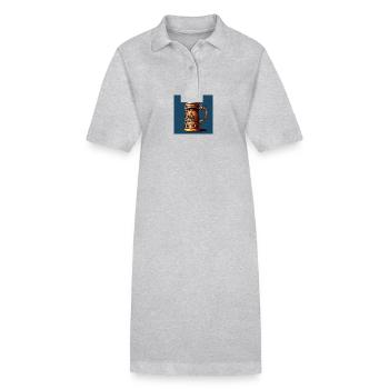 Bierkrugliebe – Zwischen Tradition und Trend - Stanley/Stella Frauen Bio-Polokleid PAIGER - Grau meliert - Vorne