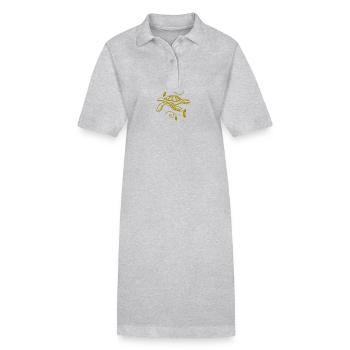 Tortue / Reptile - Reptile - Robe polo bio PAIGER Stanley/Stella Femme - gris chiné - Devant