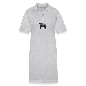 Taureau Animal Taureau - Robe polo bio PAIGER Stanley/Stella Femme - gris chiné - Devant