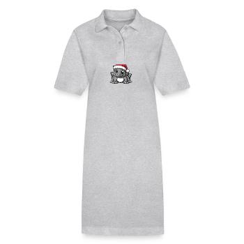 Dinosaurier stegosaurus Weihnachten Niedlich - Stanley/Stella Frauen Bio-Polokleid PAIGER - Grau meliert - Vorne