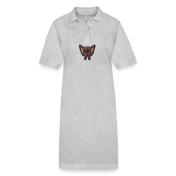 Papillon Hiver BD - Robe polo bio PAIGER Stanley/Stella Femme - gris chiné - Devant