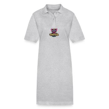 Suisse 2024 Fête Sau Swiss - Robe polo bio PAIGER Stanley/Stella Femme - gris chiné - Devant