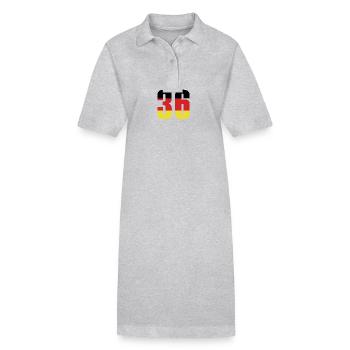 Maillot 36 Numéro Allemagne - Robe polo bio PAIGER Stanley/Stella Femme - gris chiné - Devant