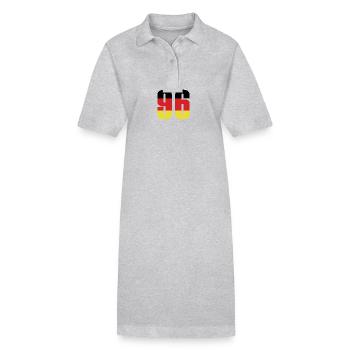 Maillot 96 Numéro Allemagne - Robe polo bio PAIGER Stanley/Stella Femme - gris chiné - Devant