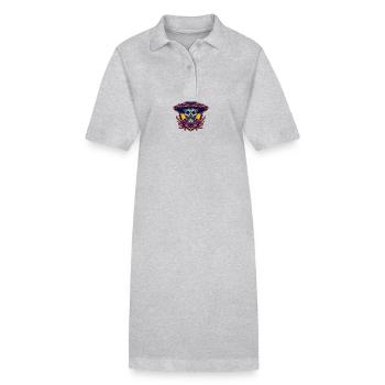 Mexikaner Totenkopf Sombrero - Stanley/Stella Frauen Bio-Polokleid PAIGER - Grau meliert - Vorne