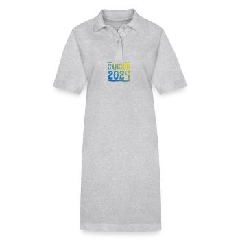 Cancún 2024 - Robe polo bio PAIGER Stanley/Stella Femme - gris chiné - Devant