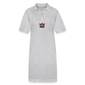 Frosch Bunt - Stanley/Stella Frauen Bio-Polokleid PAIGER - Grau meliert - Vorne