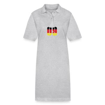 9 Numéro Allemagne Maillot - Robe polo bio PAIGER Stanley/Stella Femme - gris chiné - Devant