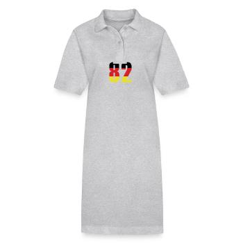 Maillot 82 Numéro Allemagne - Robe polo bio PAIGER Stanley/Stella Femme - gris chiné - Devant