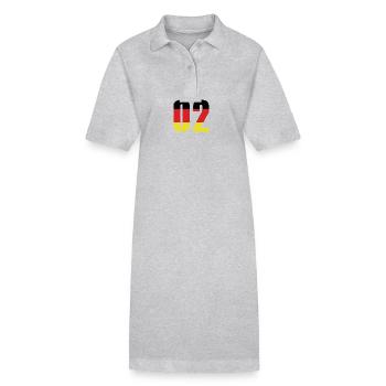 Maillot 2 numéros Allemagne - Robe polo bio PAIGER Stanley/Stella Femme - gris chiné - Devant