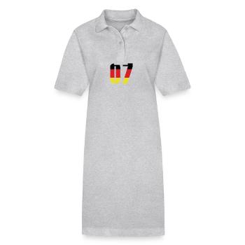 Maillot 7 numéros Allemagne - Robe polo bio PAIGER Stanley/Stella Femme - gris chiné - Devant