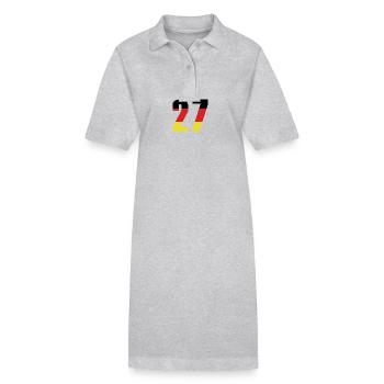 Maillot 27 Numéro Allemagne - Robe polo bio PAIGER Stanley/Stella Femme - gris chiné - Devant