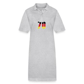 Maillot 70 Numéro Allemagne - Robe polo bio PAIGER Stanley/Stella Femme - gris chiné - Devant